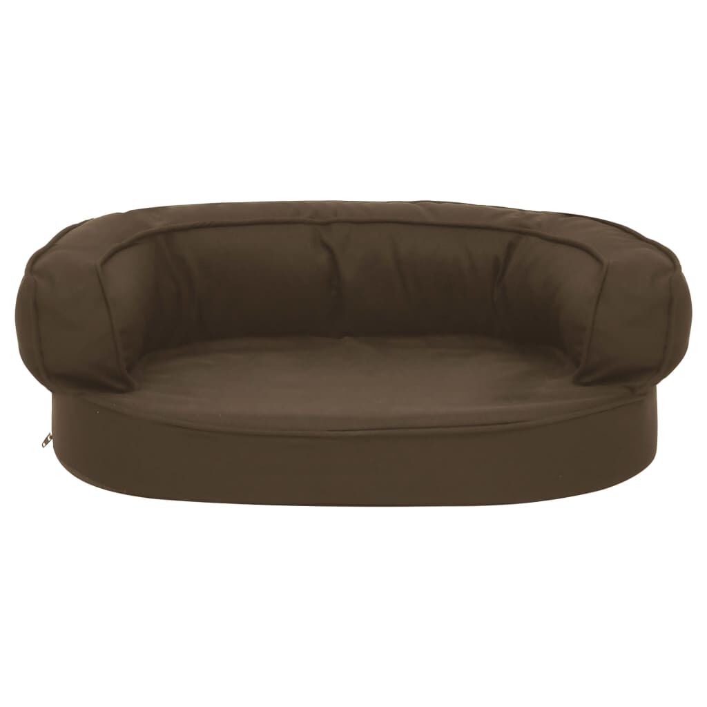 vidaXL Ergonomic Dog Bed Mattress 60x42 cm Linen Look Brown