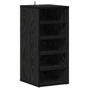 vidaXL Shoe Cabinet 32 x 35 x 70 cm Engineered Wood Black Oak