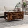 vidaXL Coffee Table Smoked Oak 102x44.5x50 cm Engineered Wood