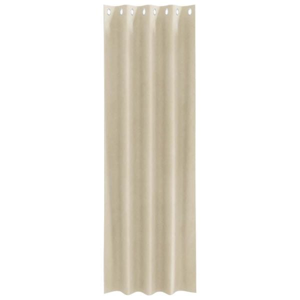 vidaXL Blackout Curtains 2 pcs Cream 140 x 260 cm Velvet