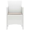 vidaXL Garden Chair 2 pcs White 53 x 49 x 85 cm Polypropylene