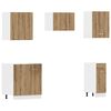 vidaXL 11 Piece Kitchen Cabinet Set Lyon Artisan Oak Engineered Wood