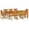 vidaXL 9 Piece Garden Dining Set Solid Wood Acacia