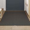 vidaXL Doormat Stripe Black and Grey 115x200 cm