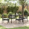 vidaXL Garden Dining Set 5 pcs Black Poly Rattan