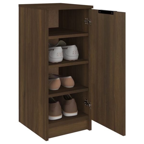 vidaXL Shoe Cabinet Brown Oak 30x35x70 cm Engineered Wood