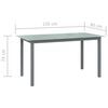 vidaXL Garden Table Light Grey 150x90x74 cm Aluminium and Glass