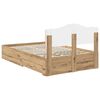 vidaXL Bed Frame with Drawer Artisan Oak 120 x 190 cm Engineered Wood