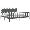 vidaXL Bed Frame without Mattress Grey 200x200 cm Solid Wood Pine
