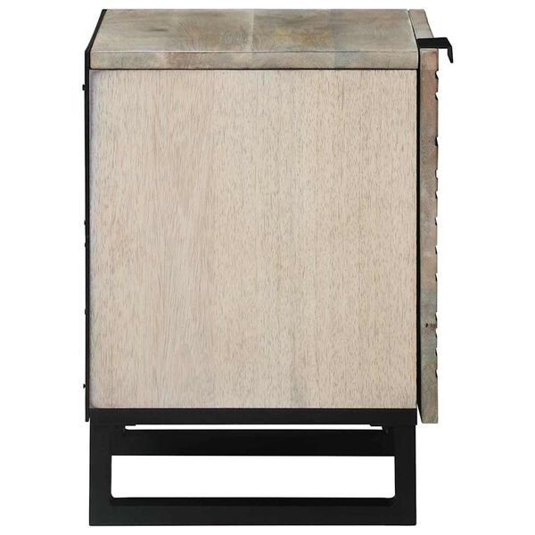 vidaXL Bedside Cabinet White and Black 40 x 33 x 46 cm