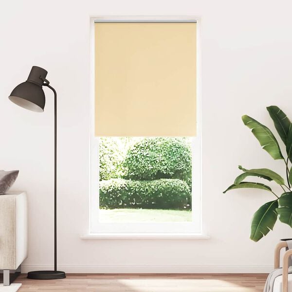 vidaXL Roller blind blackout 124.4x230 cm Fabric Width 120 cm beige