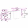vidaXL Headboard with Cabinet 3 pcs Old Wood Engineered Wood