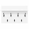 vidaXL Wall-Mounted Coat Rack White 60 x 40 x 12 cm Engineered wood
