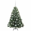 vidaXL Artificial Christmas Tree with 150 LEDs Green 120 cm PE and PVC