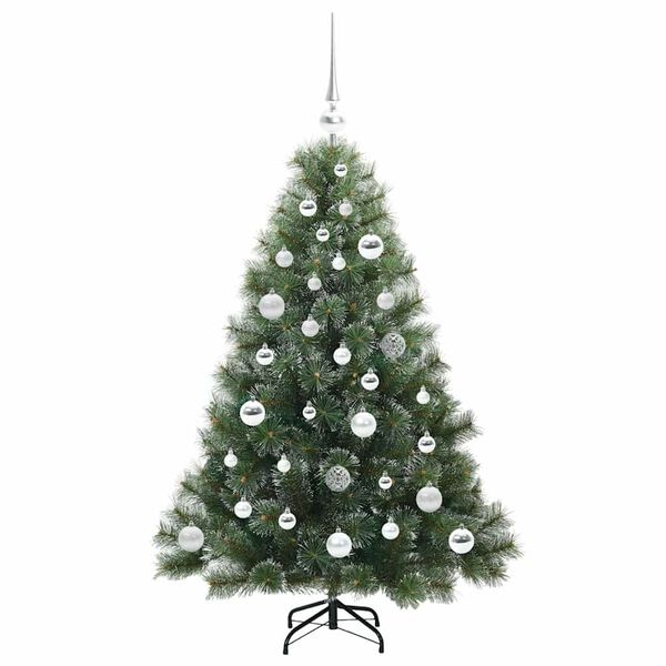 vidaXL Artificial Christmas Tree with 150 LEDs Green 120 cm PE and PVC