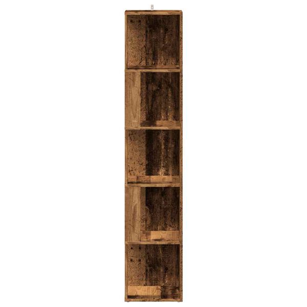 vidaXL Corner Cabinet Old Wood 33x33x165 cm Engineered Wood
