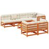 vidaXL 8 Piece Garden Sofa Set Wax Brown Solid Wood Pine