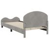 vidaXL Children's Bed Frame with Headboard Light Grey 90 x 200 cm