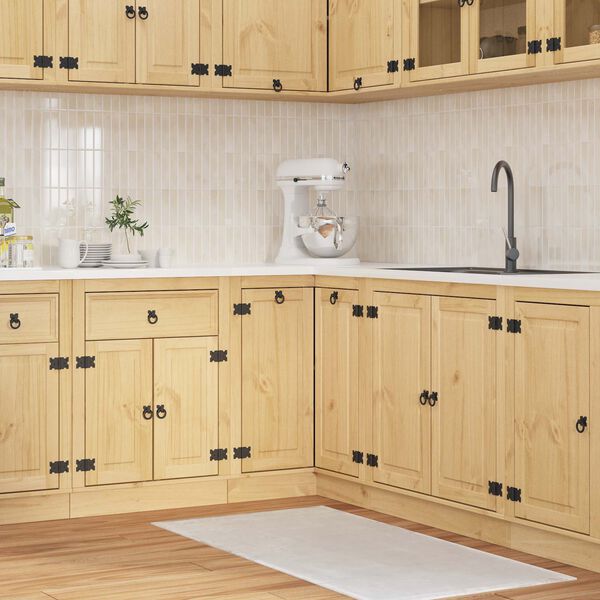 vidaXL Cabinet SKI Honey Brown 80 x 80 x 81.5 cm Solid Pine Wood