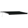 vidaXL Manual Awning Frame with LEDs Black and Anthracite 4 x 3.5 m