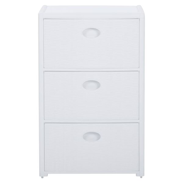 vidaXL 3-Drawer Chest White 40x40x60 cm