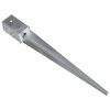 vidaXL Ground Spikes 2 pcs Silver 8x8x76 cm Galvanised Steel