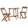 vidaXL Bistro Set 3 pcs Brown Solid acacia wood