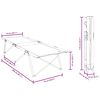 vidaXL Folding Camping Bed Manual Black 206 x 76 x 74 cm Oxford fabric