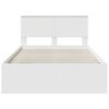 vidaXL Bed Frame with Headboard White 120 x 190 cm Engineered wood