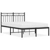 vidaXL Metal Bed Frame without Mattress with Headboard Black 120x190cm