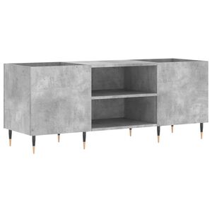 vidaXL Record Cabinet Concrete Grey 121x38x48 cm Engineered Wood