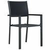 vidaXL Garden Dining Set 5 pcs Black Powder-Coated Steel