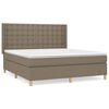 vidaXL Box Spring Bed with Mattress Taupe 180x200 cm Fabric