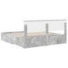 vidaXL Bed Frame Concrete Grey 180 x 200 cm Engineered Wood