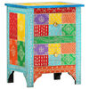 vidaXL Hand Painted bedside Cabinet 40x30x50 cm Solid Mango Wood