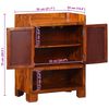 vidaXL Shoe Cabinet with Shelf Brown 55 x 35 x 75 cm Solid Acacia Wood