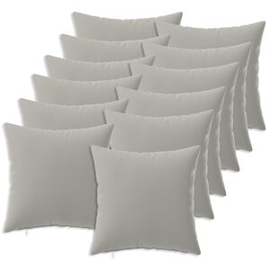 vidaXL Cushion Cover 12 pcs HEERLEN Grey 40 x 40 cm Polyester