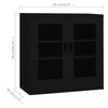 vidaXL Office Cabinet Black 90x40x90 cm Steel