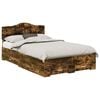 vidaXL Bed Frame with Drawer Smoked Oak 120 x 200 cm Engineered Wood