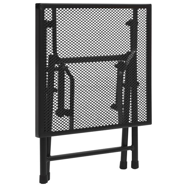 vidaXL Folding Table Mesh 38x38x38 cm Steel Anthracite