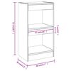vidaXL Book Cabinet/Room Divider Smoked Oak 40x30x72 cm