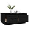 vidaXL Coffee Table Black 80x50x35 cm Solid Wood Pine
