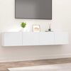 vidaXL 2 Piece TV Cabinet Set White 80x30x30 cm Engineered Wood