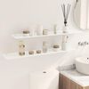 vidaXL Floating Shelf Wall-mounted 2 pcs White 100 x 18 x 2.5 cm Steel