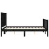vidaXL Bed Frame without Mattress Black Double Solid Wood Pine