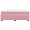 vidaXL Box Spring Bed with Mattress Pink 140x200 cm Velvet