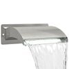 vidaXL Pool Waterfall with LED Stainless Steel 304 30 x 9 x 26 cm