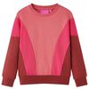 Kids' Sweatshirt Colour Block Pink and Henna 128