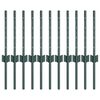 vidaXL Fence Post 11 pcs Green 80 cm Steel