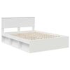 vidaXL Bed Frame with Headboard White 160 x 200 cm Engineered wood